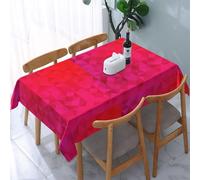 Poadnly Triangle Fuchsia Géométrique,Nappe imperméable, Anti-poussière et Infroissable Housse pour Table - 137 x 183 cm