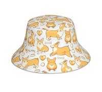 Poadnly Welsh Corgi,Chapeau bob Adulte, Chapeau de Soleil, Casquette de Course réfléchissante de Nuit, Chapeau de pêcheur