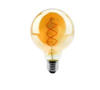POAHNCU Ampoule Ampoule LED Vintage E27 4W Variable A60 ST64 G95, Lumière À Filament En Spirale, Lampe Rétro, Décoration D'intérieur Économie d'énergie(G125-E27)