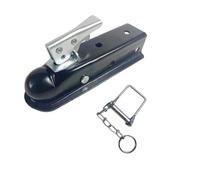 POAHNCU Attelage de remorque, Attelage De Remorquage, Coupleur Remorque, Accouplement À Boule, Pièces Langue Droite, Accessoires Caravane Camping-Car,pour remorques, Caravane(Black)