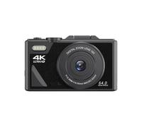 POAHNCU Caméra de Sport Appareil Photo numérique avec écran Rabattable, Wi-FI, Zoom, enregistreur vidéo 4K Vintage, Webcam pour Le Cyclisme et Le vlogging Animalier(Black)