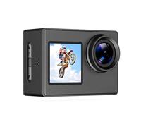 POAHNCU Caméra de Sport Caméra d'action 4K Double écran, étanche jusqu'à 30 m, Anti-tremblement, HD, for Sport, Moto, vélo, Casque pour Le Cyclisme et Le vlogging Animalier(Standard_SJ4000WIFI)