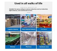 POAHNCU Imprimante à Jet d'encre multifonctionnelle, Impression de Date et de Codes QR, numéro de série, Machine de Codage for Emballage 12,7 mm,pour l'étiquette de Date de Texte(Green Ink)