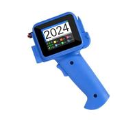 POAHNCU Mini imprimante à Jet d'encre Manuel 12,7 mm pour QR Barcode Batch Date Numéro,pour l'étiquette de Date de Texte(White Ink)