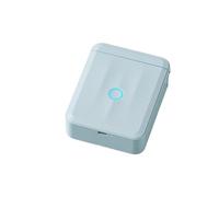 POAHNCU Mini-imprimante D'étiquettes Portable, sans Encre, Bluetooth, Thermique,pour l'étiquette de Date de Texte(Blue)