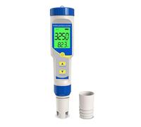 POAHNCU Testeur de pH de l'eau, Compteur TDS 7 en 1 PH avec Résolution 0.01, EC, ORP, PPM, Salimètre pour Aquariums d'eau Salée pour Eau Potable, Aquariums, etc.