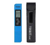 POAHNCU Testeur de pH de l'eau, TDS Meter, Digital Water Quality Tester EC Range 0-9990 Multi-Function Purity Thermometer Temp PPM pour Eau Potable(Blue)