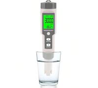 POAHNCU Testeur de pH de l'eau, Testeur d'eau Numérique Sel D'aquarium 5 en 1, Compteur De Salinité avec PH TDS EC Et Outil Test Température Piscine Salée pour Eau Potable, Aquariums, etc.