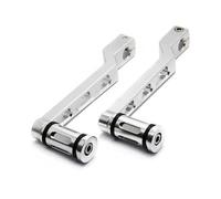 POALSDDC Pour Levier De Changement Vitesse Harley Touring | 1 jeu de bras de pédale d'engrenage de talon CNC, cheville de levier de vitesse, Trike Softail(Silver)