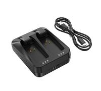 POANES Chargeur à deux ports compatible avec SRAM AXS/eTap Red Force Rival GX Eagle, chargeur rapide USB-C pour batteries doubles avec câble USB-C