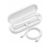 POANES Étui de voyage de rechange pour brosses à dents Oral-B type 3758, io7, io8, io9 avec câble Type-C de 1,5 m, noir