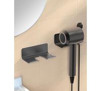 POANES Support mural universel pour sèche-cheveux avec cordon et prise pour sèche-cheveux Dyson, Wavytalk, ANIEKIN, REVLON dans l'armoire de salle de bain