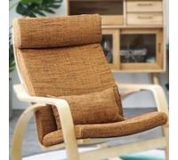 Poang Coussin de fauteuil de rechange doux avec housse amovible, antidérapant, épais, rembourré, toile de jute orange