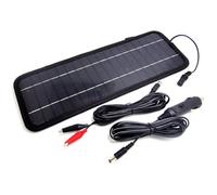 Poartable 4, 5W panneau solaire chargeur batterie voiture 12V Recharge extérieur Source de courant de voyage Camping