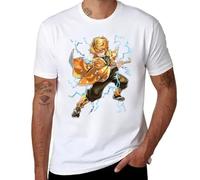 POAtuNAT Lightning Breath Zenit-su T-Shirt Anime Sweat Shirt Tops Mens White S
