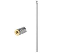 POBADY 1 antenne télescopique AM FM M2.6 filetage femelle 7 sections antenne télescopique portable de rechange 95,3 cm pour TV AM FM récepteur radio voiture jouet