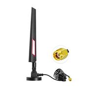 POBADY Antenne 4G RP SMA Connecteur Mâle Omnidirectionnel 4G Routeur Externe Pleine Bande Pliable Bâton De Colle Antenne 12 dBi Gain Haut Gain Avec Base Magnétique 3M Câble RG174