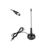 POBADY Antenne DVB-T HDTV pour Smart TV - Antenne numérique d'intérieur 5dBi avec base magnétique, connecteur mâle, VHF UHF Mini, câble coaxial RG174 de 1,5 m pour appareils DVD LCD DVB-T