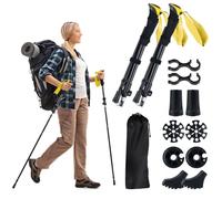 Pobbycrafm Baton De Marche Pliable RandonnéE Accessoires Batons De Marche Telescopiques Canne De Marche Pliable BâTons De RandonnéE BâTon De Marche Pliable Yellow Longuer 115~130 CM