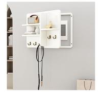 Pobbycrafm Cache Tableau Electrique Cache Compteur éLectrique D'IntéRieur Cache BoîTe De Fusibles avec SéParateur BoîTe DéCorative Tableau éLectrique Cacher White 40x30cm