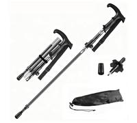 Pobbycrafm Canne De Marche Baton De Marche Pliable Batons De Marche Telescopiques Baton De RandonnéE BâTon De Marche Pliable Black T Handle Long 130cm