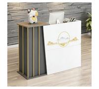 Pobbycrafm Comptoir Magasin Stands de réception Comptoir Caisse Commerce avec Tiroir Verrouillable Comptoir de Vente au Détail Comptoir Bar pour Salon de Coiffure, Bureau B 90x100 cm