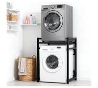 Pobbycrafm Support Machine A Laver Superposition Lave Linge Seche Linge Meuble Machine à Laver Kit De Superposition Universel Etagere Machine A Laver Black
