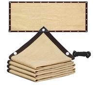 Pobbycrafm Voile D'Ombrage Rectangulaire Filet Ombrage Exterieur Toile Pergola 90% UV Store Pergola ExtéRieur Toit Pergola Beige 3.5x4.5m
