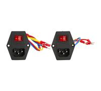 Pobite de puissance de fiche mâle de 2PC avec commutateur à bascule AC 10A 6A 250V IEC320 C14 Module d'entrée pour imprimante 3D