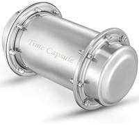 pobowlgarls Conteneur étanche solide en acier inoxydable à capsules de temps (7.3IN)
