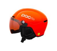 POC - Casque de ski/snowboard à visière - POCito Obex Visor Fluorescent Orange/Clarity POCito/Partly Sunny - Taille Enfant 55-58 cm Orange 55-58 cm