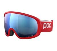 Masque POC Fovea rouge avec lentille Clarity Partly Sunny Blue