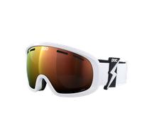 Masque POC Fovea Mid blanc noir avec lentille Clarity Intense Partly Sunny Orange