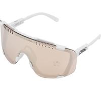 POC Lunettes vélo Devour – Hydrogen White – Verres Clarity Trail Partly Sunny Silver (Cat 2)