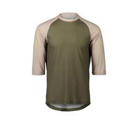 Poc - MTB Pure 3/4 Jersey - Maillot VTT homme Epidote Green / Light Sandstone Beige - S