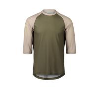 Poc - MTB Pure 3/4 Jersey - Maillot VTT homme Epidote Green / Light Sandstone Beige - XXL