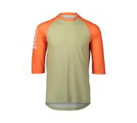 POC MTB Pure 3/4 Jersey T-Shirt Homme, Taille: XS, Prehnite Green/Zink Orange
