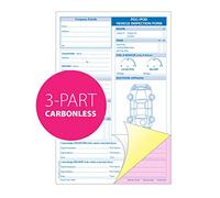 POC & POD Vehicle Inspection Pad, A4, 3-Parts Triplicate, Carbonless Paper (Product Ref 69882) [Pack 1]
