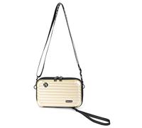 Pocadri Sacs à bandoulière pour femme - Mini valise, sacs à main, sacs à bandoulière décontractés et imperméables, doré.