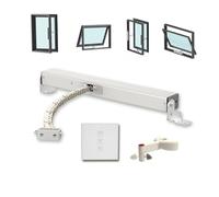 POCDUUA Actionneur Électrique pour Fenêtre, avec Capteur De Pluie sans Fil, Chaîne Courbée À Double Couche, pour Ouverture À Plat, Coulissement À Plat, Lucarnes À Ouverture vers La Gauche, Etc, 900mm