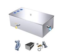 POCDUUA Bac À Graisse en Acier Inoxydable, Bac À Graisse sous Évier, Panier Filtrant Amovible, Filtration en 5 Ou 6 Étapes, pour Restaurant, Café, Cuisine Professionnelle,100 * 60 * 40cm