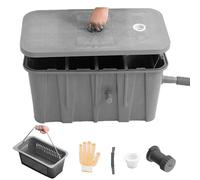 POCDUUA Séparateur De Graisse Commercial Encastrable, Plastique, pour La Séparation des Huiles Et des Eaux Usées, Entrée De 3 À 4 Cm, pour L'évacuation des Eaux D'évier De Cuisine,65 * 35 * 31CM,Left