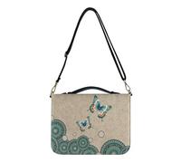 Poceacles Housse de bible avec bandoulière - Motif papillon mandala bohème - Grande housse de bible avec poignées - Sac de transport pour la Bible - Taille XL