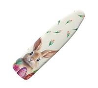 Poceacles Housse de planche à repasser à imprimé lapin de Pâques pour petite housse de planche à repasser standard de taille complète extra large avec sangle de fermeture Velcro
