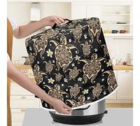Poceacles Housse de protection pour cocotte à riz, motif tortue de plumeria et fleurs de pluméria, pour femme, taille L