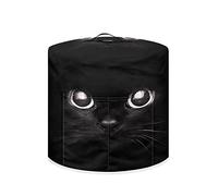 Poceacles Housse pour autocuiseur de 6 l, motif chat noir, housse pour appareil de cuisine avec poche de rangement et poignée, housse anti-poussière pour friteuse à air/cuiseur à riz, taille M