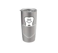 poche à dents drôle, assistant dentaire dentaire Gobelet isotherme en acier inoxydable double paroi