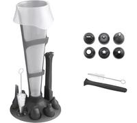MASTRAD - Set Poche à Douille Professionnelle Réutilisable 1L + 12 DOUILLES INOX + Support + Goupillon de Nettoyage - Cuisine Pâtisserie Desserts - Sans BPA