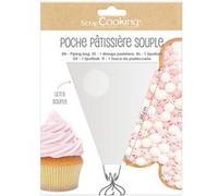 Poche à douille extra souple Scrapcooking Réutilisable Blanc 35 cm Blanc G
