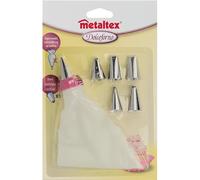 Poche à douille - Metaltex - Dolceferno - Coton blanc - 31 x 20 cm - 7 pièces